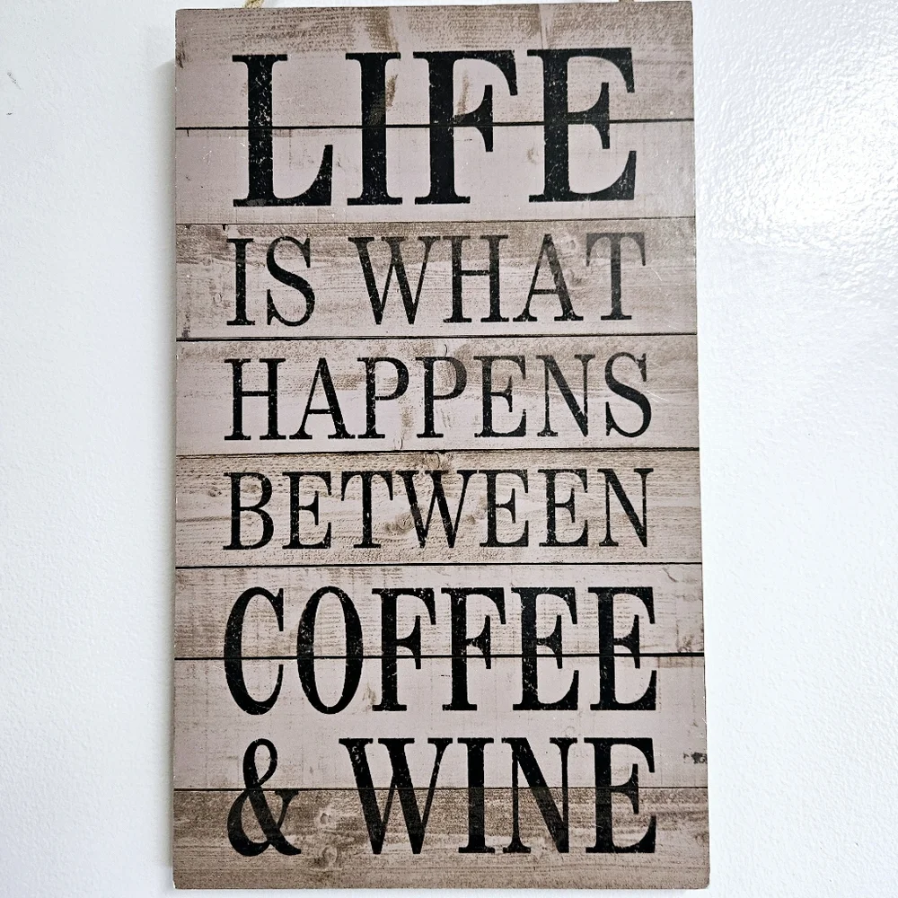 Coffee & Wine Farmhouse Sign - Picture 3 of 7